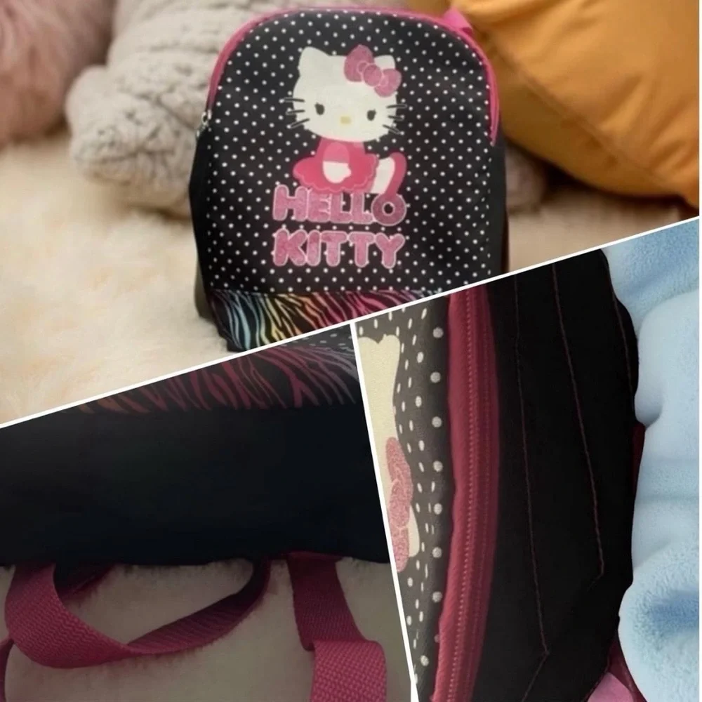 Kawaii Hello Kitty Polka Dots Mini Backpack Pins Memory Game Bundle Kidcore Gift